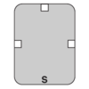 P6 – Rectangle, 20.0 x 28.0 mm 